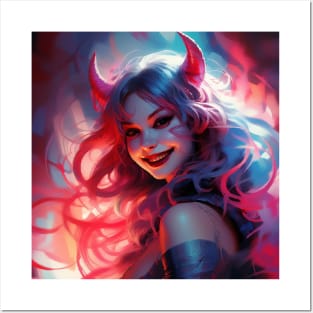 Cute Devil Girl Posters and Art